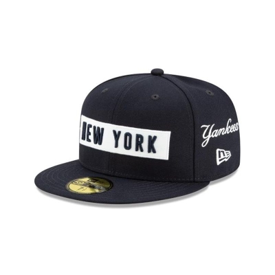 Sapca New Era New York Yankees MLB Boxed Wordmark 59FIFTY Fitted - Albastri